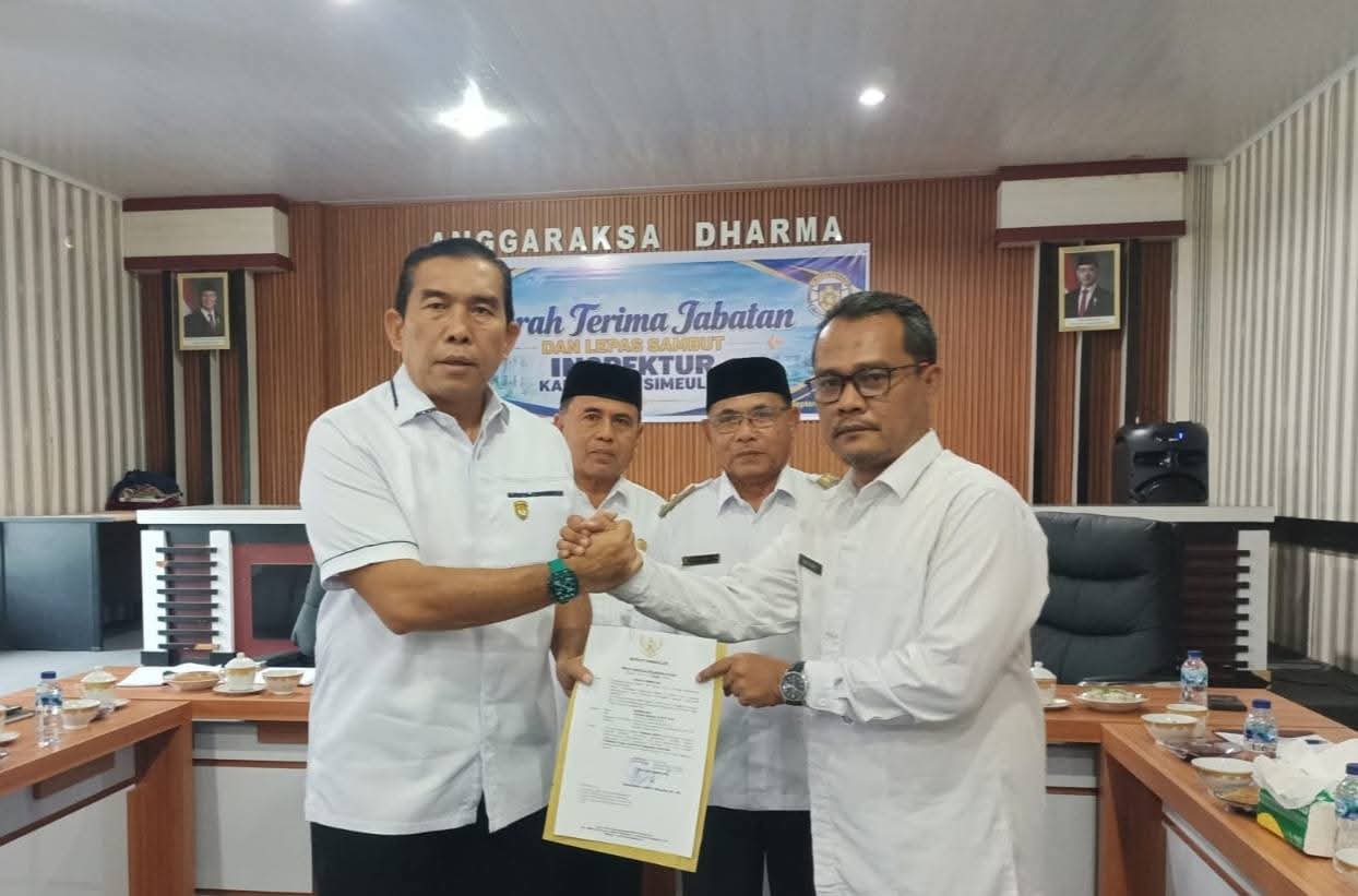 Bupati Simeulue Tunjuk Novikar Setiadi Jadi Plt Inspektur, Gantikan Alwi yang Purna Tugas