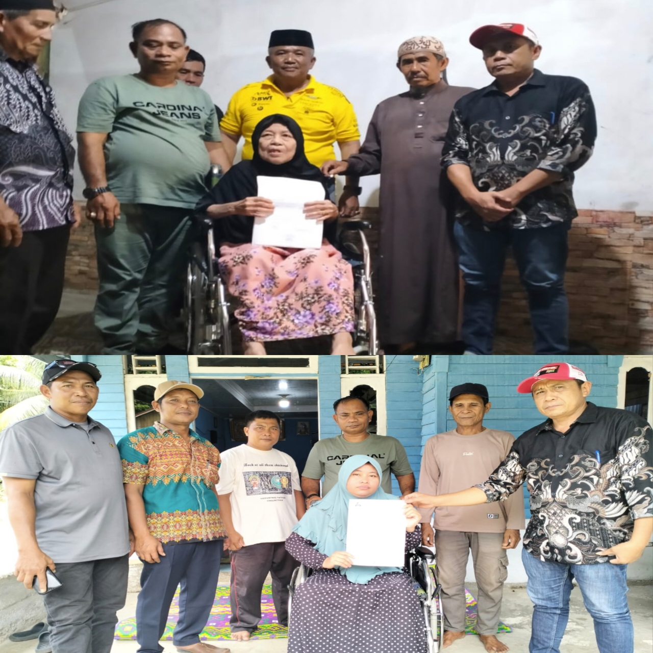 KPA Simeulue Salurkan Bantuan Kursi Roda dari Gubernur dan Wakil Gubernur Aceh